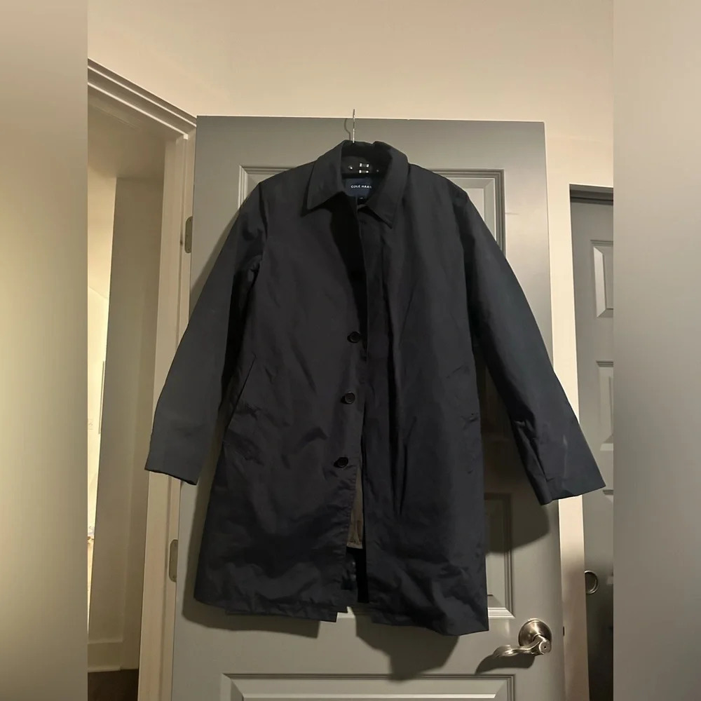 Cole Haan Men's Nylon Trench Rain Coat NWT size small - Picture 2 of 6